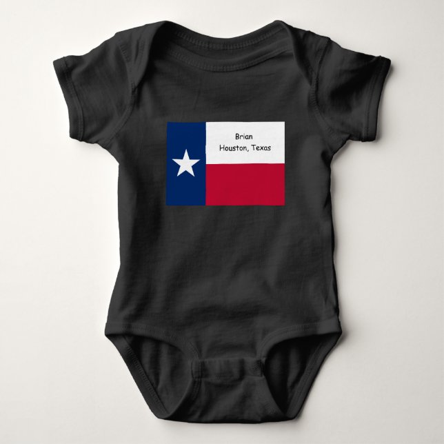 Monogrammed Texas sleeper Baby Bodysuit (Front)