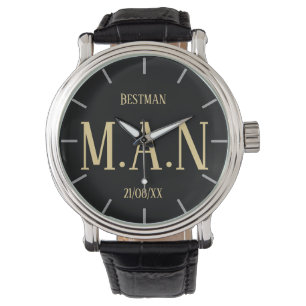 Monogrammed Thank You Gifts For Best Man Groomsmen Watch