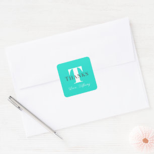Monogrammed Thank You stickers and envelope seals