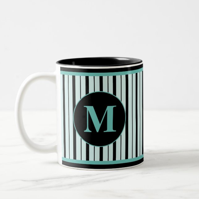 Monogrammed Two-Tone coffee mug (Left)