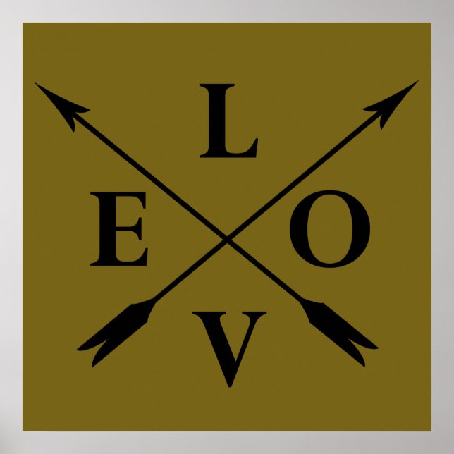 Monogrammed typography love poster (Front)