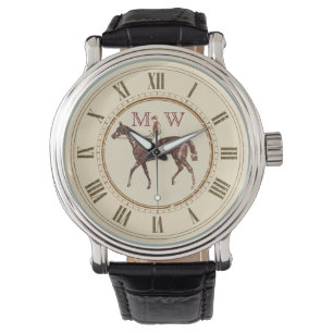 Monogrammed Vintage Equestrian Watch