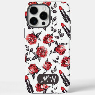 Monogrammed Watercolor Floral Botanical iPhone iPhone 16 Pro Max Case