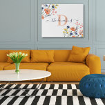 Monogrammed Watercolor Wildflower Acrylic Art<br><div class="desc">Decorate your home with this lovely watercolor wildflower monogrammed acrylic art! It would also make a great wedding or bridal shower gift!</div>