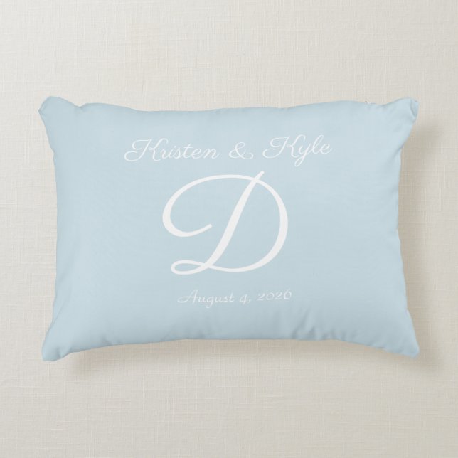Monogrammed wedding gift Accent Pillow (Front)