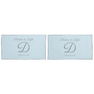 Monogrammed wedding gift pillowcase