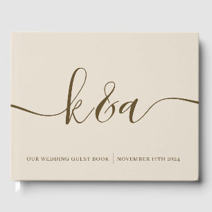 Monogrammed Wedding Guest Book