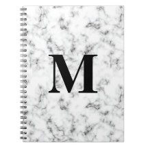Monogrammed White Marble Pattern 