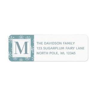 Monogrammed Winter Snowflakes