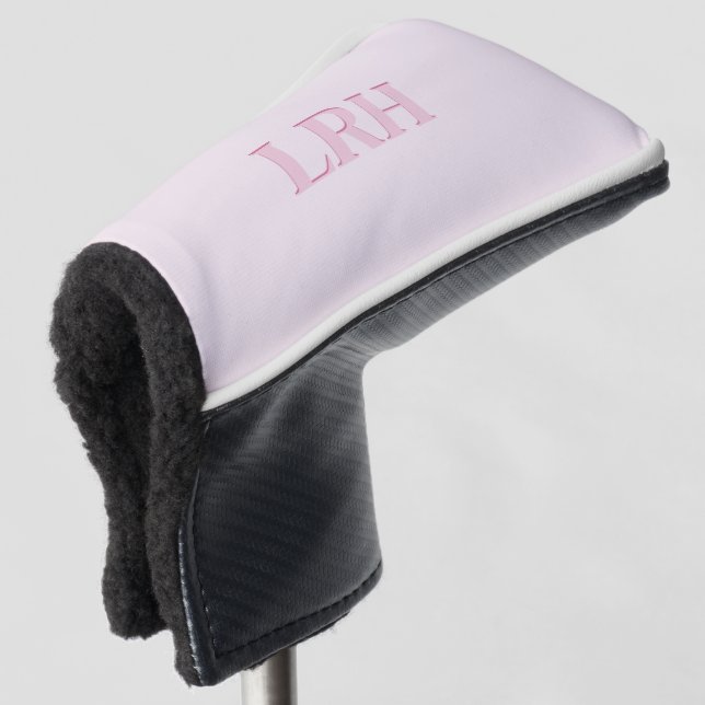Monogrammed Women’s Pink Golf Putter Cover (3/4 Front)