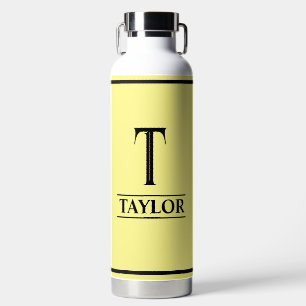 Monogrammed Yellow  Water Bottle