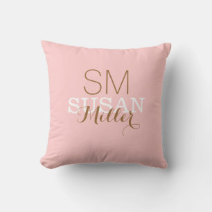 monogrammed . your own name throw pillow