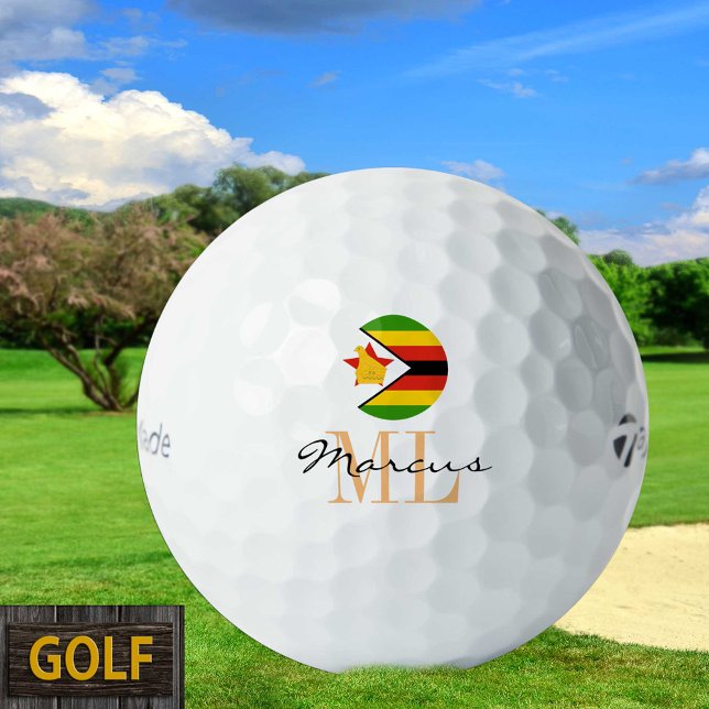 Monogrammed Zimbabwe Flag & Zimbabwe Golf Balls (Creator Uploaded)