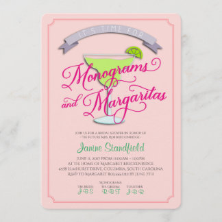 Monogrammes et invitation de Fête de la mariée de