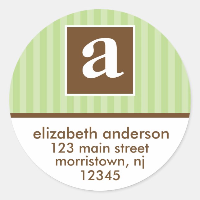 Monogrammes Étiquettes de adresse (Devant)