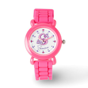 Monogrammes filles lettre S art Samira nom montre
