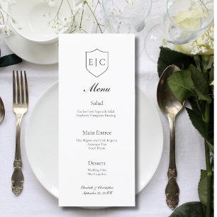 Monogrammes Initiales Moderne Minimaliste Menu Mar