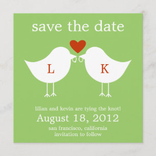 Monogrammes Oiseaux Sauvegardez La Carte Date - Ch