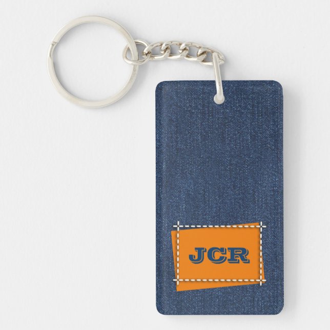 Monogrammes personnalisés de Denim Motif (Devant)