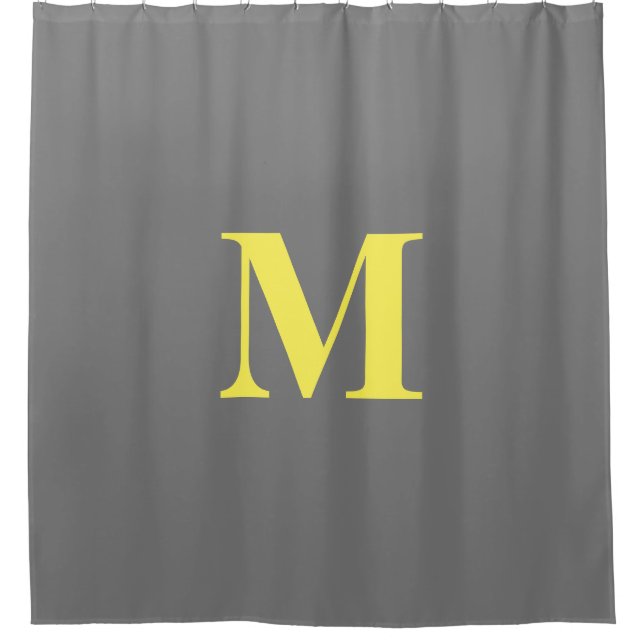 Monograms Grey Yellow Initials Custom Name Decor (Front)