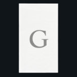Monograms Letter Initial Graduation Party Grey Napkin<br><div class="desc">Designed with text template for monogrammed initial which you can customize!</div>