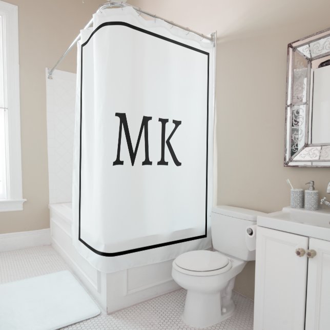 Monograms Name Black White Custom Colour Modern (In Situ)
