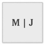 Monograms Name Black White Minimalist 2024 Wedding<br><div class="desc">Printed with monogram initials (which you can edit,  change and personalize) in bold font. Design available in all sizes,  just choose the right size that you need.</div>
