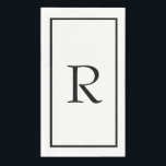 Monograms Name Black White Wedding Bridal Shower Napkin<br><div class="desc">Designed with text template for monogrammed initial which you can customize!</div>