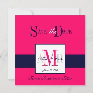 Monograms Save the Date Wedding Announcement
