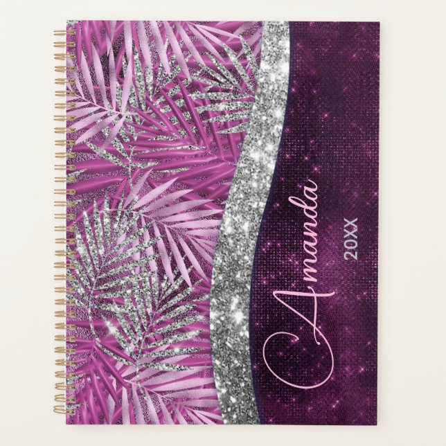 Monographie de feuilles de parties scintillant ros (Devant)