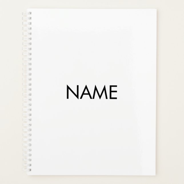 Monographie de texte personnalisé minimaliste blan (Devant)
