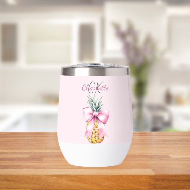 Monographie estivale tropicale d'ananas à arc rose (Créateur téléchargé)