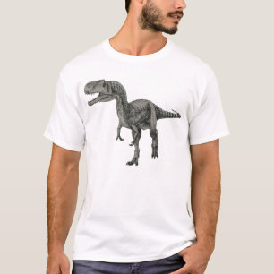 Monolophosaurus Dinosaur destroyed womens tshirt