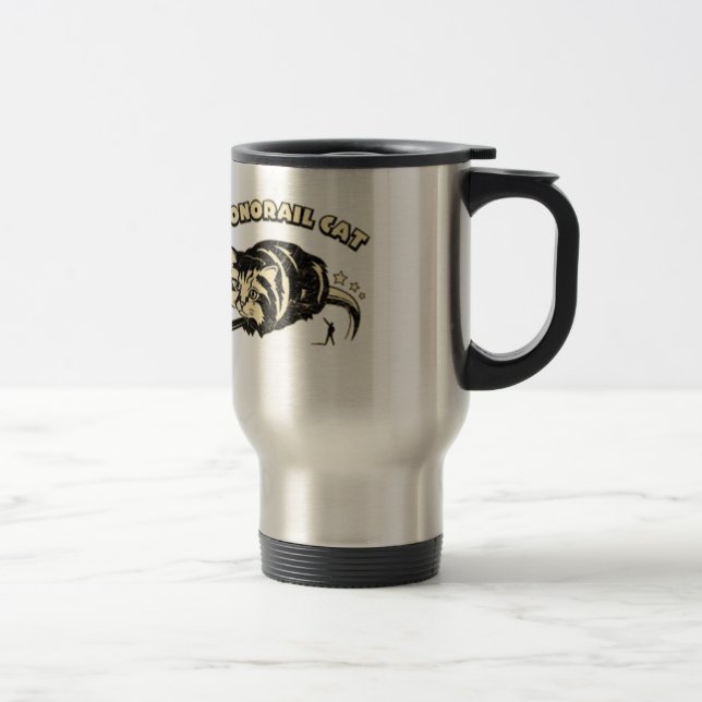monorail cat travel mug (Right)