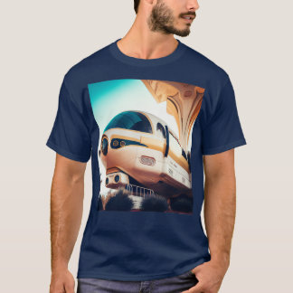 Monorail Mid Century Retro Futurism Futuristic Sur T-Shirt