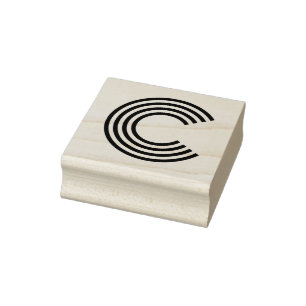 Monoton Letter C Rubber Stamp