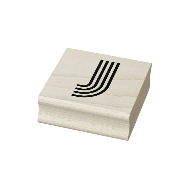 Monoton Letter J Rubber Stamp (Stamp)