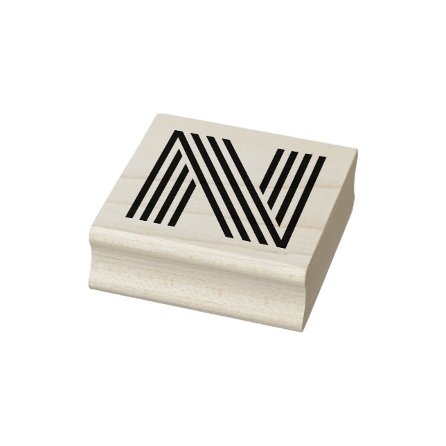 Monoton Letter N Rubber Stamp (Stamp)