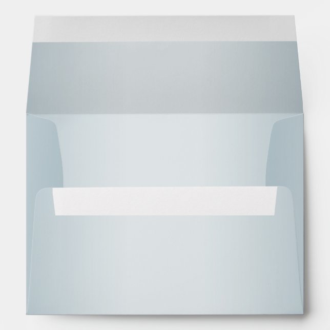 Monotone Pastel Dusty Blue Ombre Envelope (Back (Bottom))