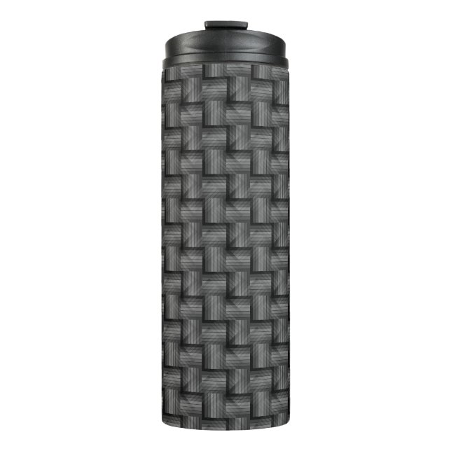 MONOTONE VINTAGE BLACK AND WHITE  THERMAL TUMBLER (Front)