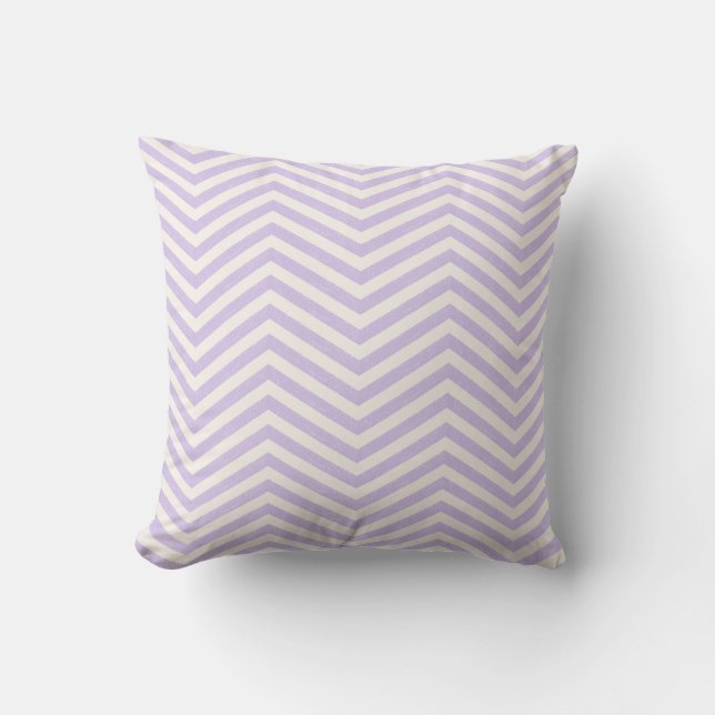 MonoZag Soft Lavender Throw Pillow (Front)