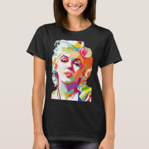Monroe Pop Art Colourful Print T-Shirt