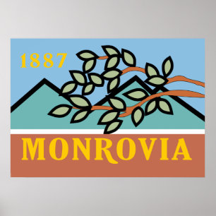 Monrovia city flag poster
