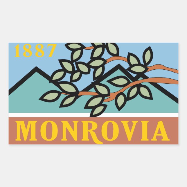 Monrovia city flag sticker (Front)