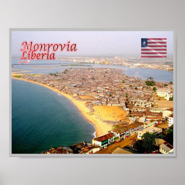 Monrovia - Liberia - Aerial View - Poster (Front)