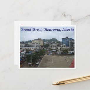 Monrovia - Liberia - Broad Street - Postcard