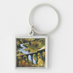 Monsal Dale, Train and Viaduct British Rail Keychain