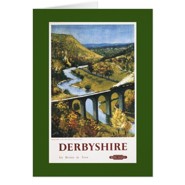 Monsal Dale, train et viaduc British Rail (Devant)