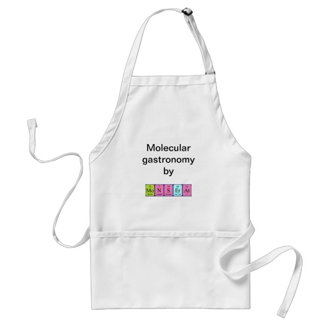 Monserat periodic table name apron (Front)