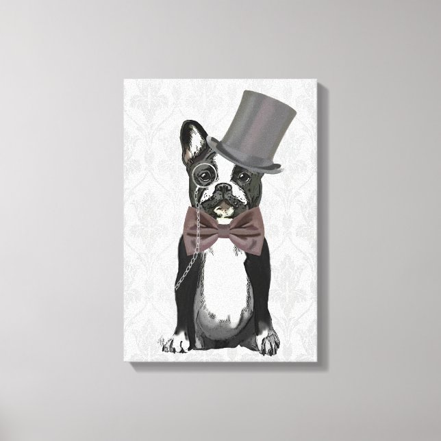 Monsieur Bulldog Canvas Print (Front)